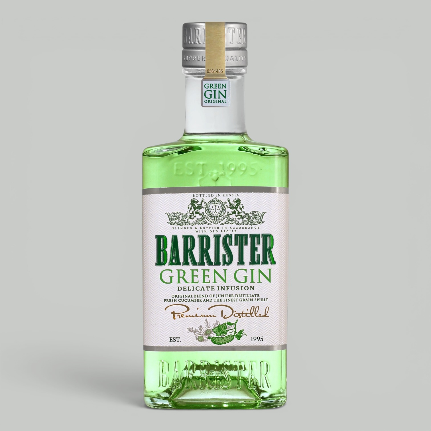 Джин Barrister Green 0,5 л. 40%