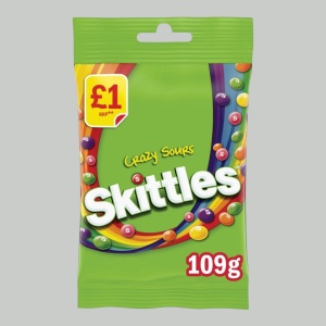 Жев.конфеты Skittles Crazy Sour 109гр
