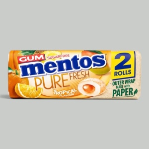 Жев.резинка Mentos Pure Fresh Duo Тропический 30гр