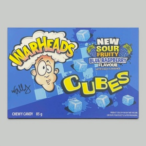 Конфеты Warheads Blue Raspberry Cubes 85гр