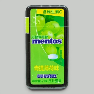 Конфеты Mentos Зеленый виноград б/сахара 21гр