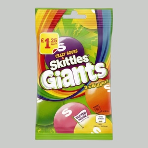 Жев.конфеты Skittles Giants Sour 116гр