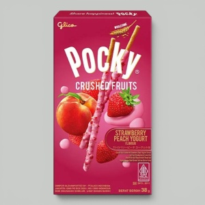 Палочки бисквитные Pocky Клубника-Персиковый йогурт 38гр