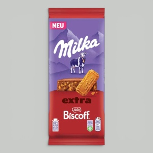 Шоколад молочный Milka Extra Lotus Biscoff 190гр