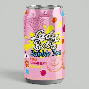 Напиток Lady Boba Персик-клубника 0,32л