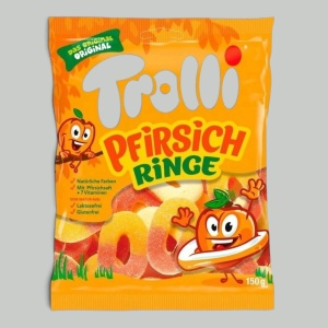 Мармелад жевательный Trolli Персиковые колечки 150гр