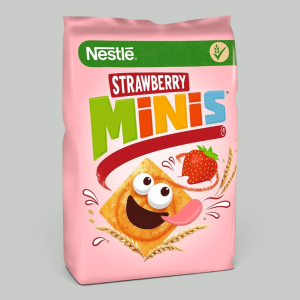 Готовый завтрак Nestle Cini Minis Клубника 250гр