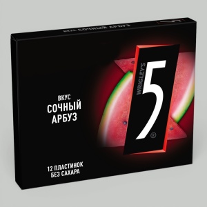 Жев.резинка Wrigley's Five Черный Арбуз 13,6гр