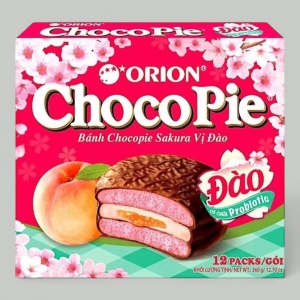 Печенье Orion Choco Pie Сакура-Персик 360гр