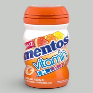 Жев.резинка Mentos Vitamin Цитрус 50гр 