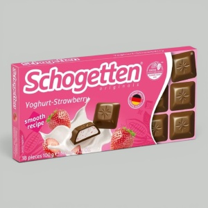 Шоколад молочный Schogetten Йогурт-Клубника 100гр