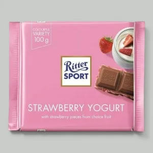 Шоколад молочный Ritter Sport Клубничный йогурт 100гр